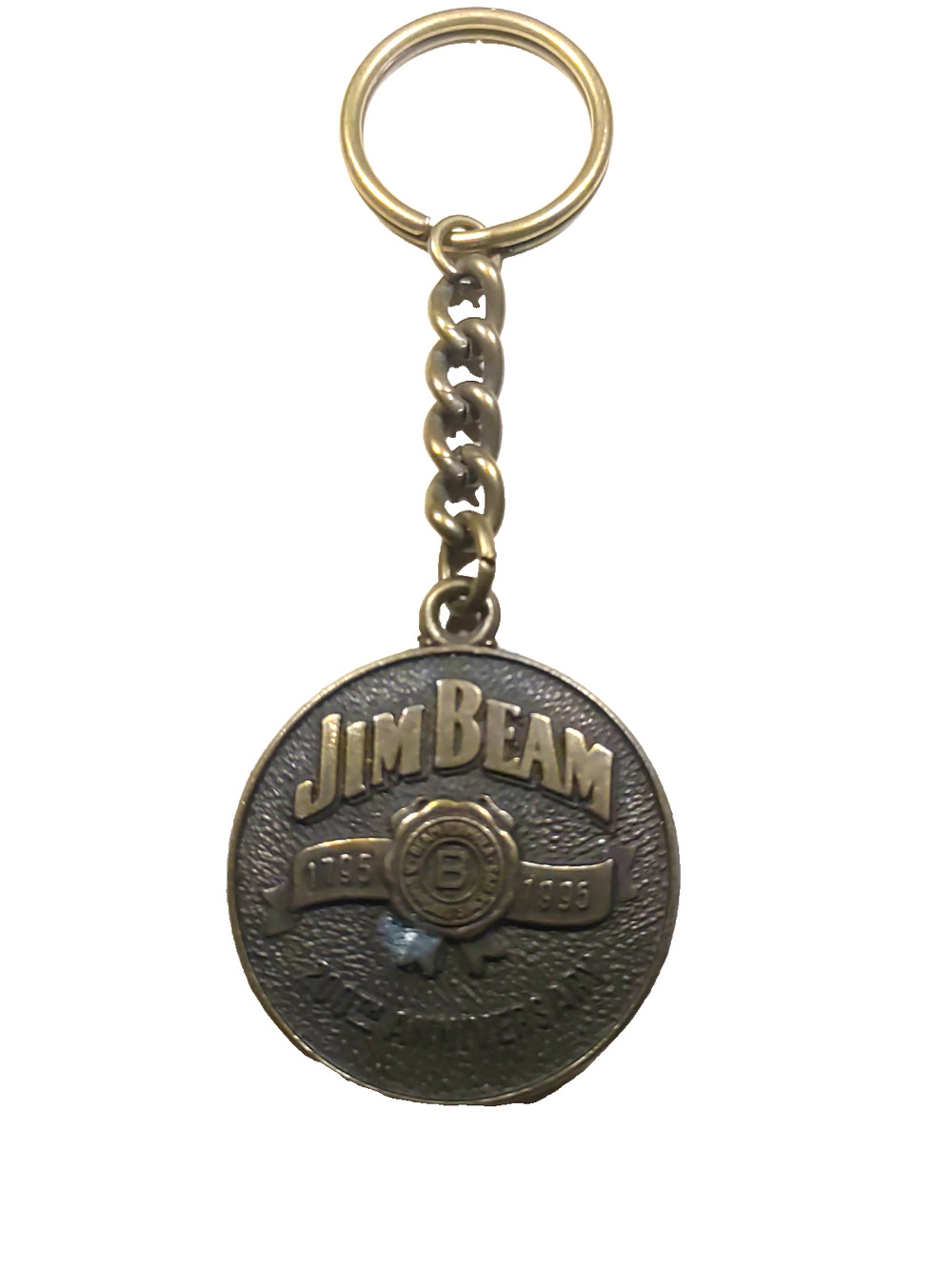Brass Jim Beam Keychain 200th Anniversary